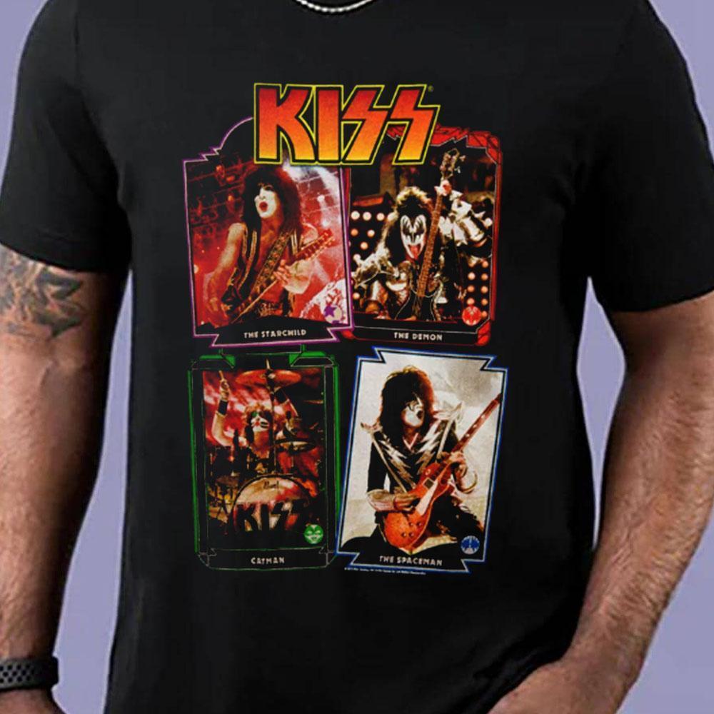 Kiss Mens Playing Cards Short Sleeve T Shirt